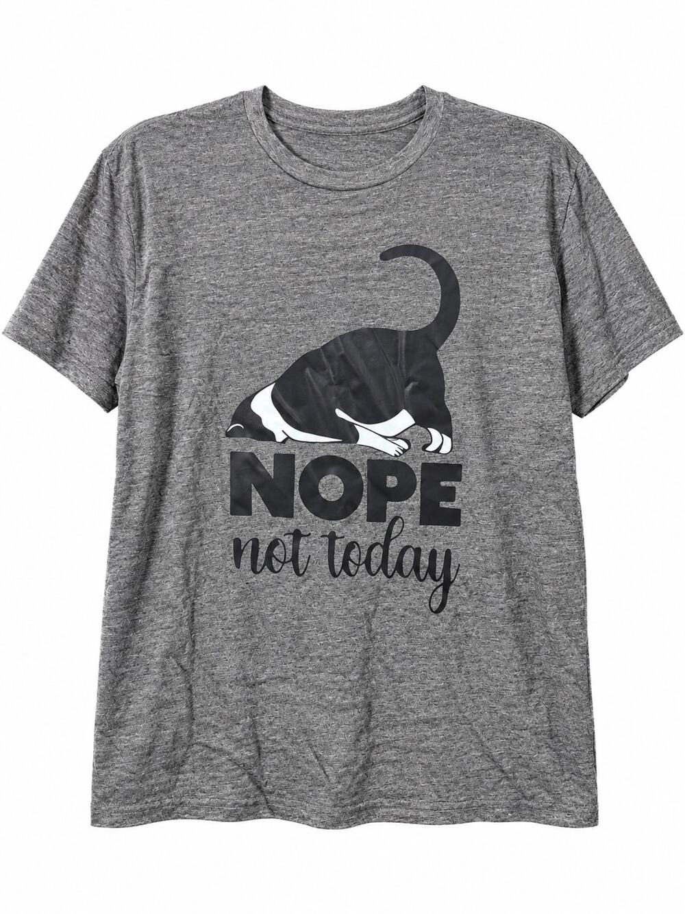 Cat Graphic Tee Nope Not Today Sarcastic Indie Meme Shirt